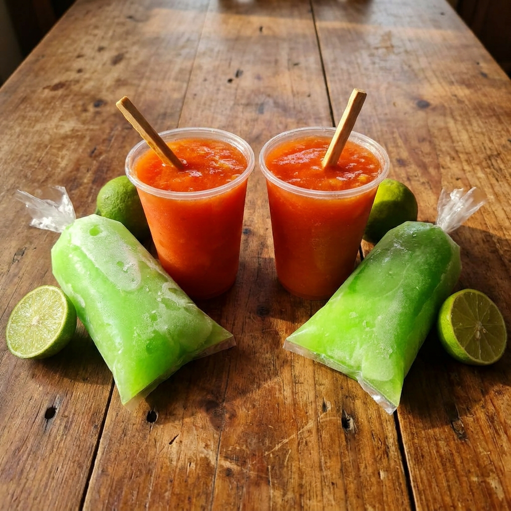 Paquete 2 Chamoyadas Mango + 2 Paletas Limón