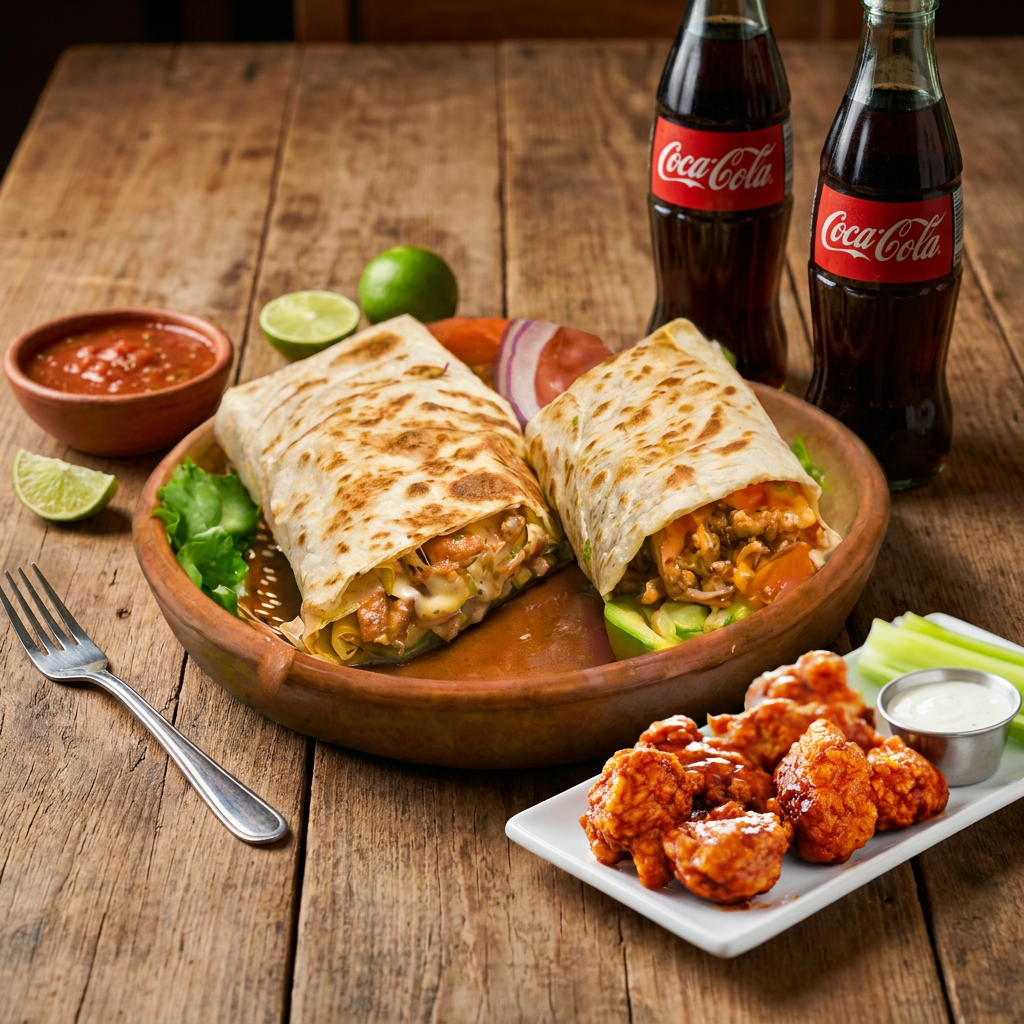 Burrito + Boneless Para Dos