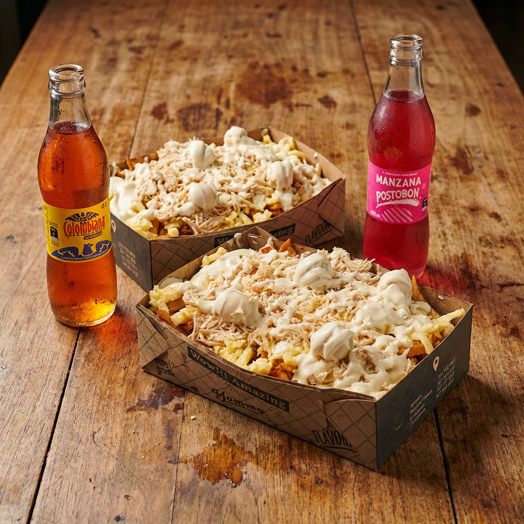 2 Papas de Pollo + 2 Gaseosas 250 Ml