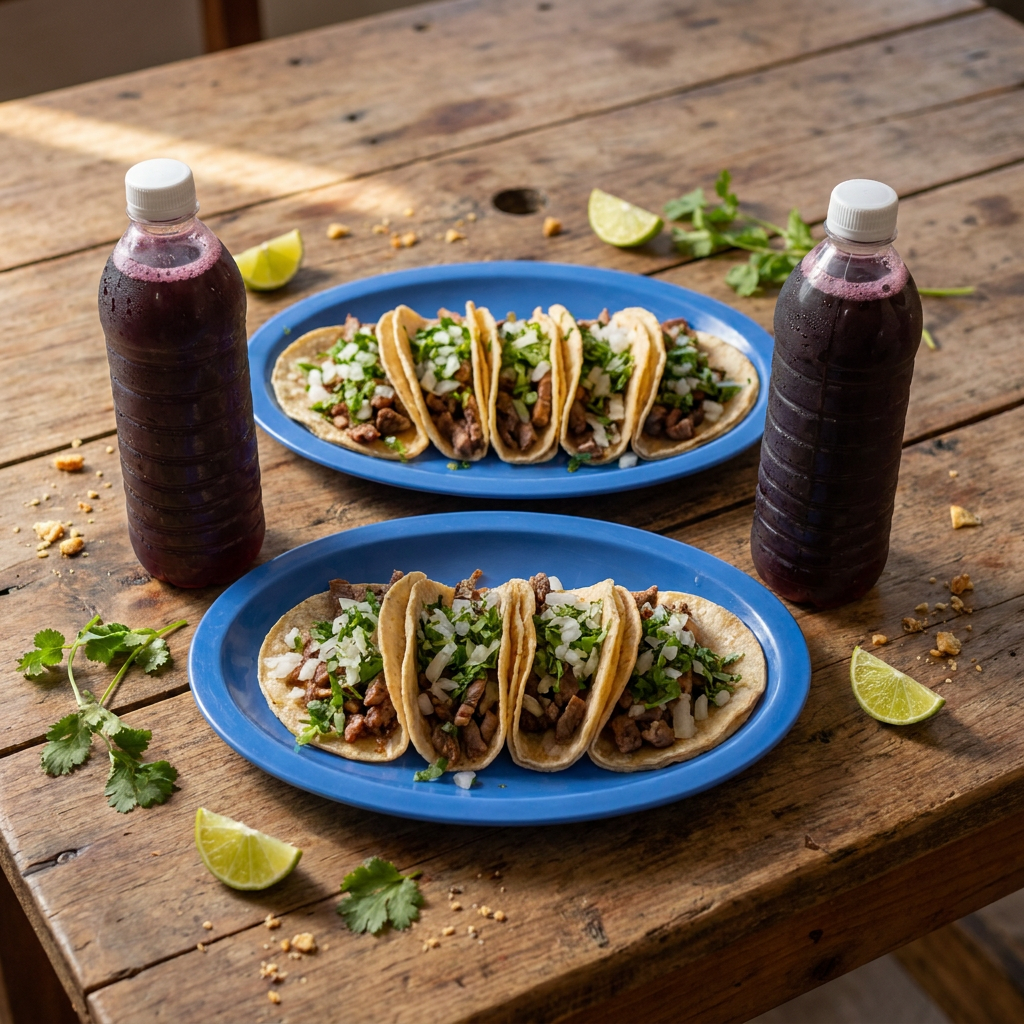 Combo 3 Tacos de Asada + 2 Aguas del Día