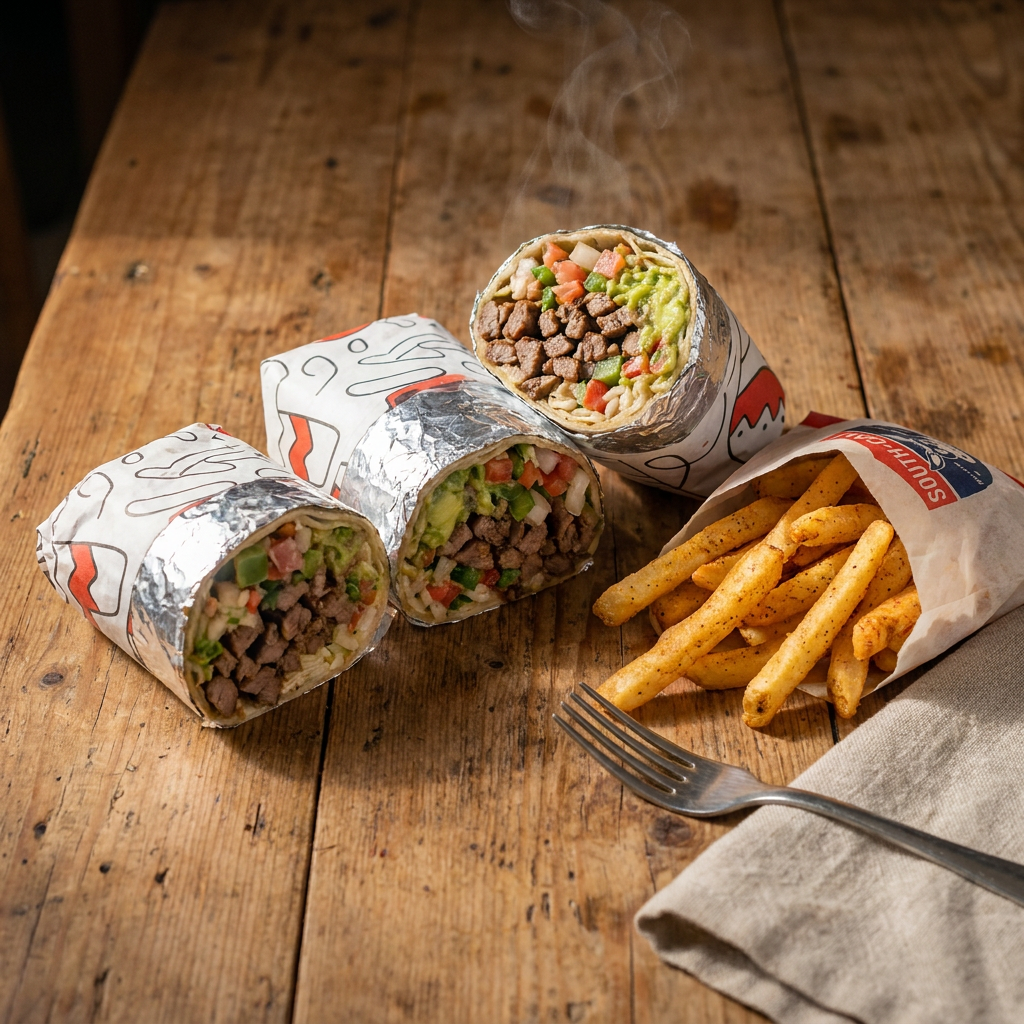 Combo 3 Burritos Steak + 3 Fries 125 Grs