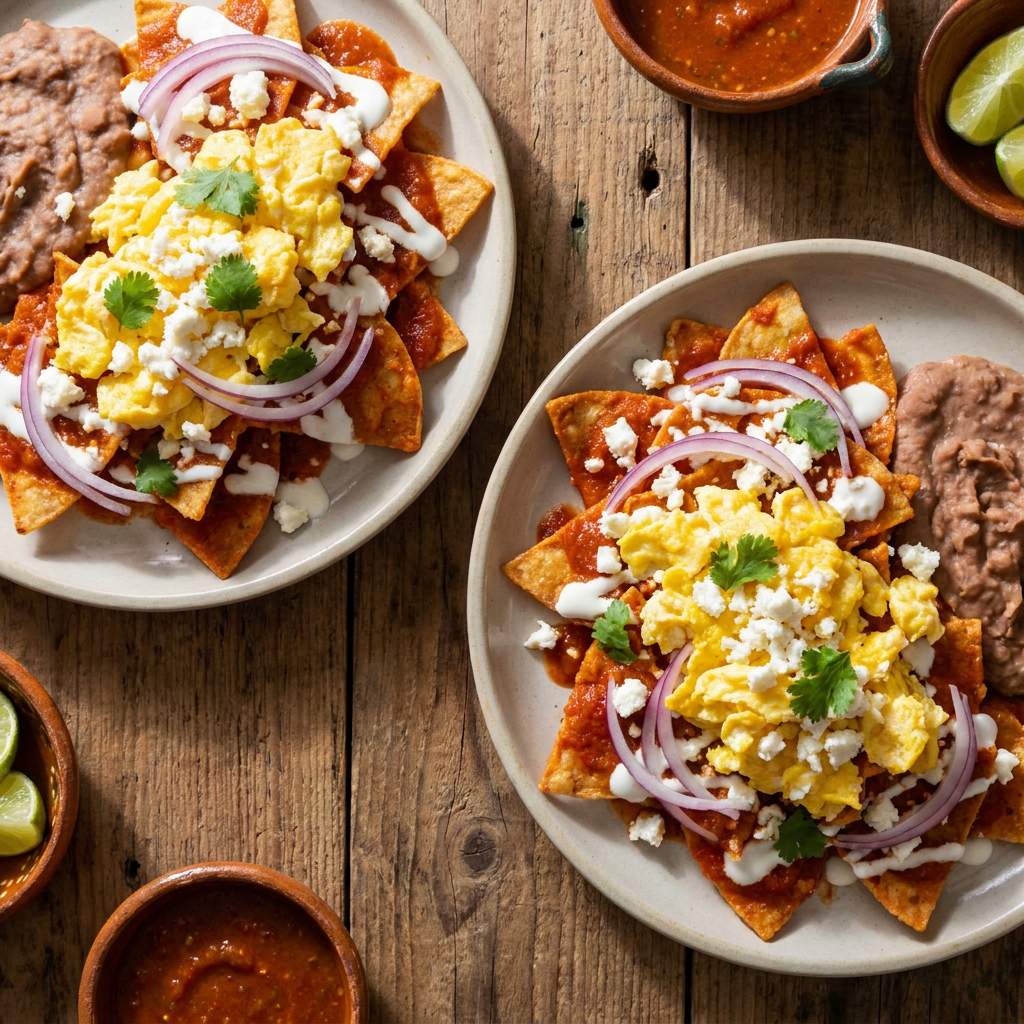 2 Deliciosos Chilaquiles con Huevo