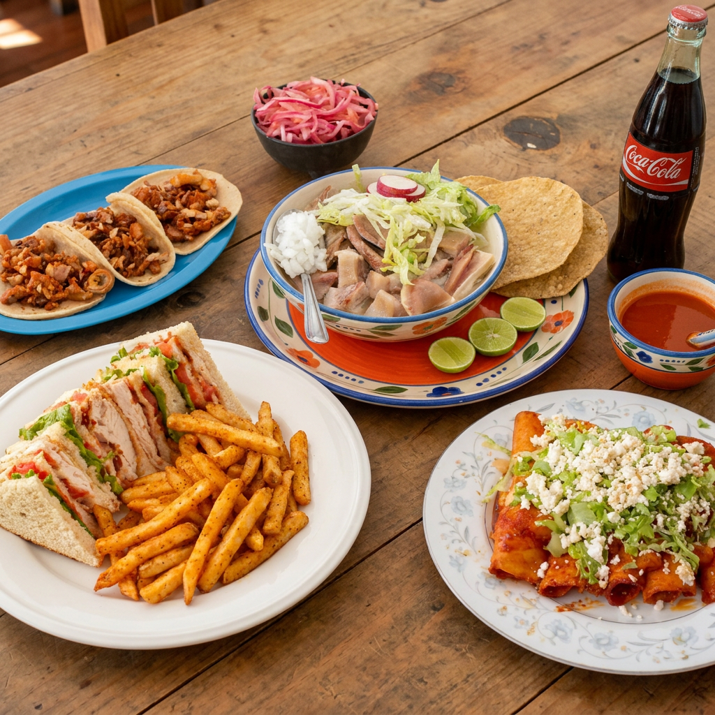 Combo Club Sandwich + Tacos Rojos