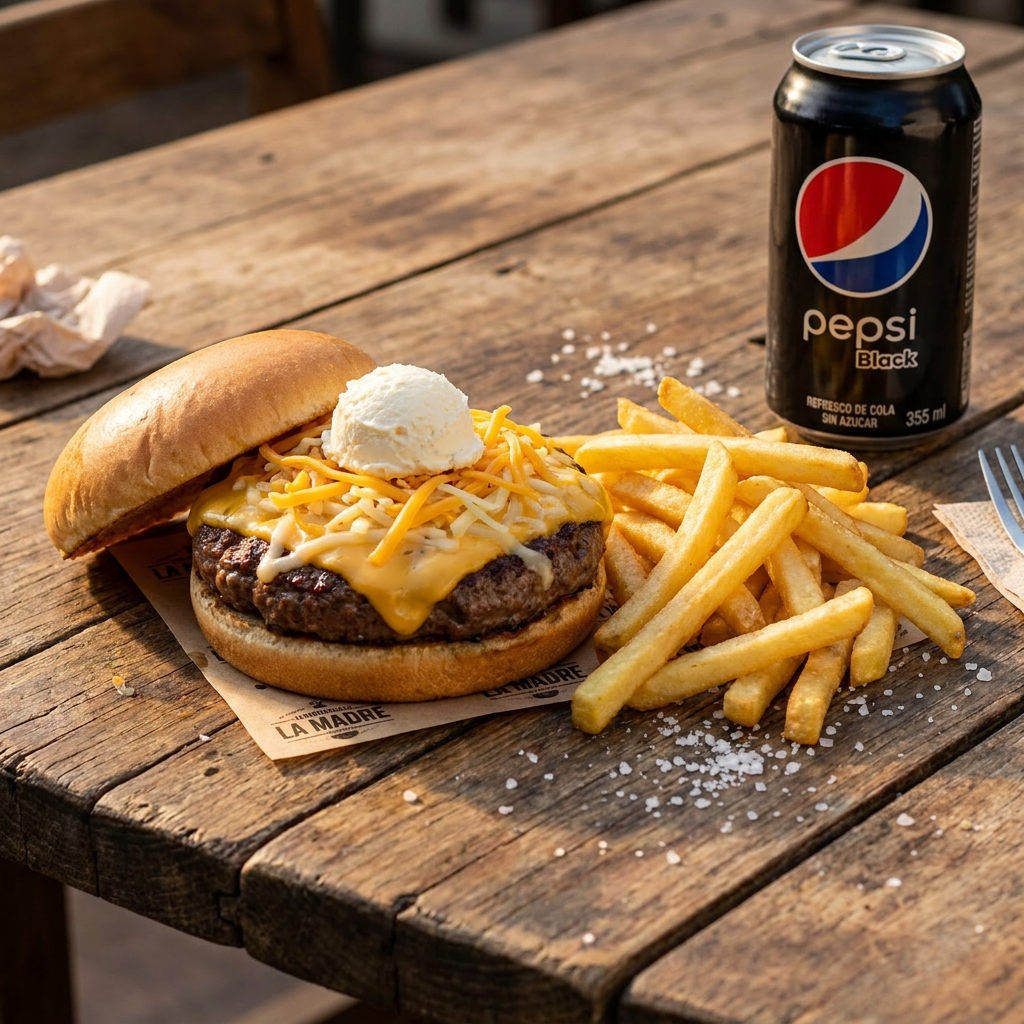 La Madre + Papas y Refresco 355 Ml