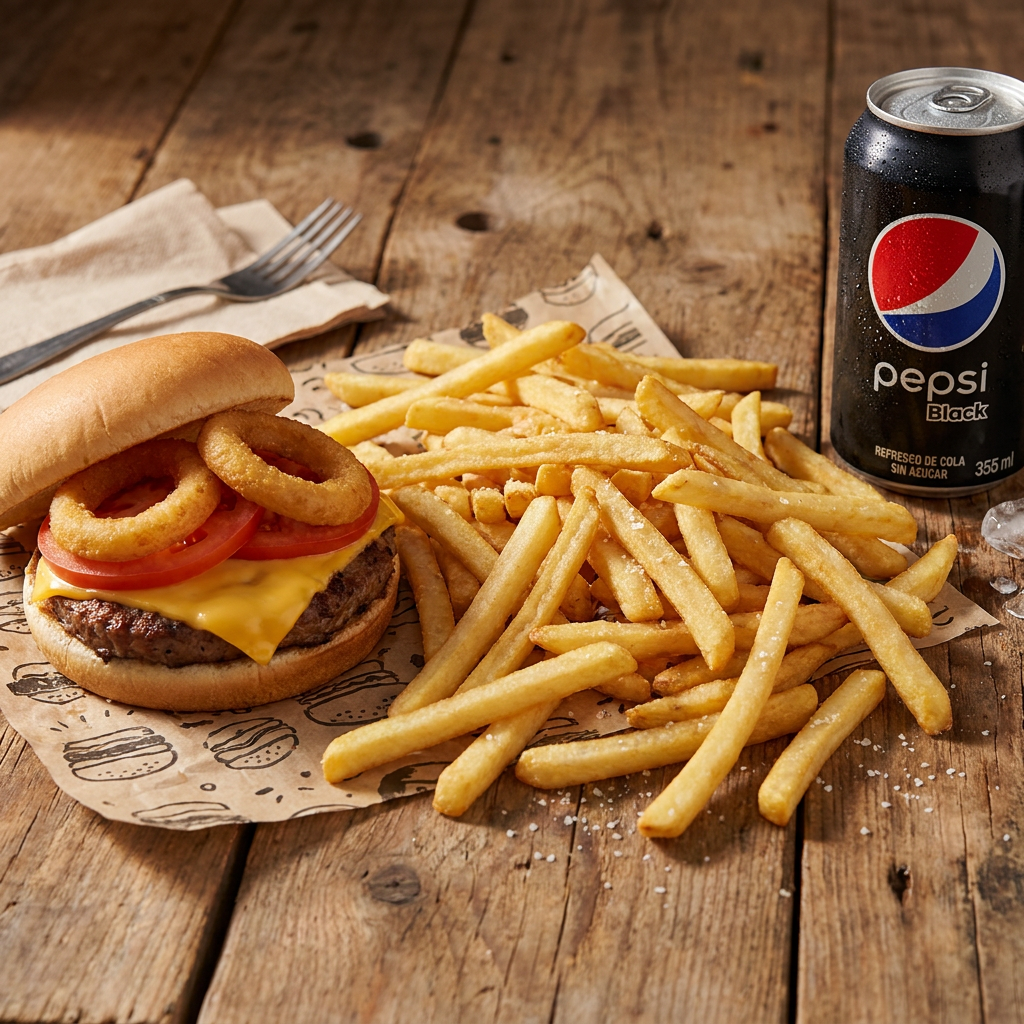 La Prima + Papas y Refresco 355 Ml