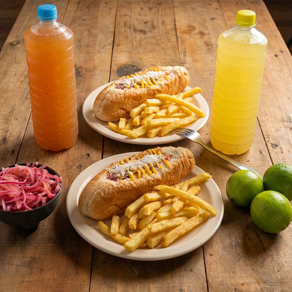 2 Hot Dog con Papas + 2 Aguas