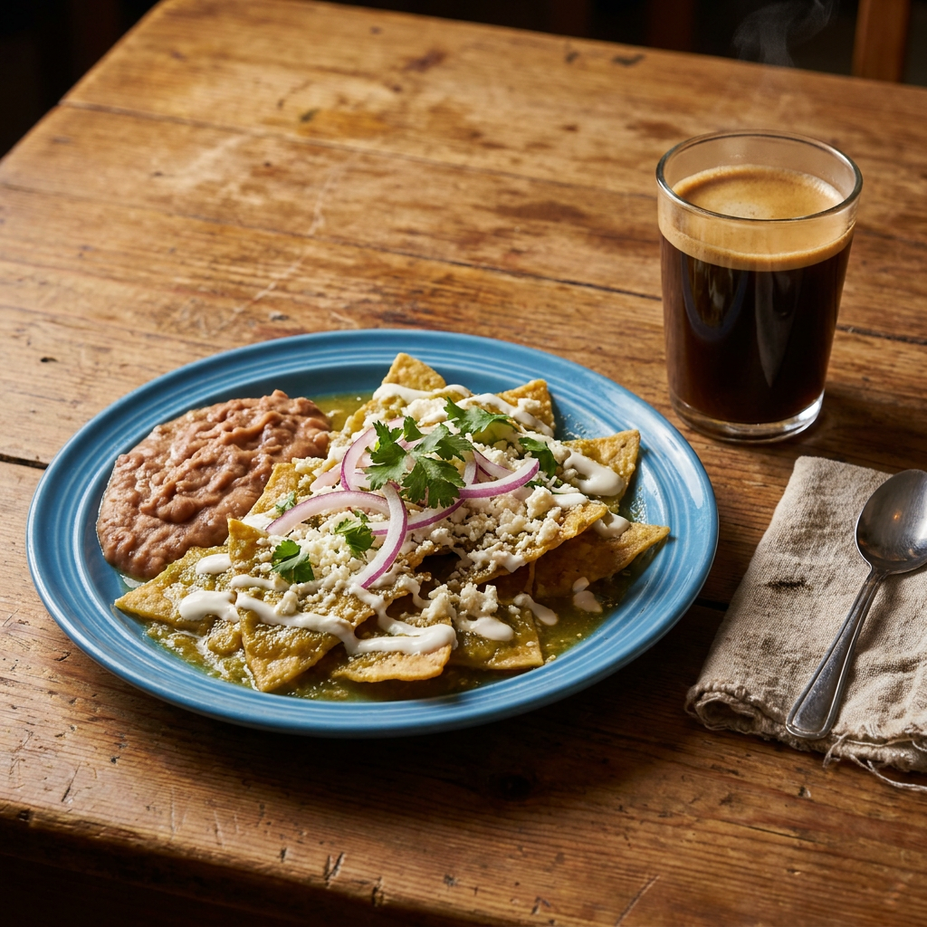 COMBO CHILAQUILES ROJOS + CAFE