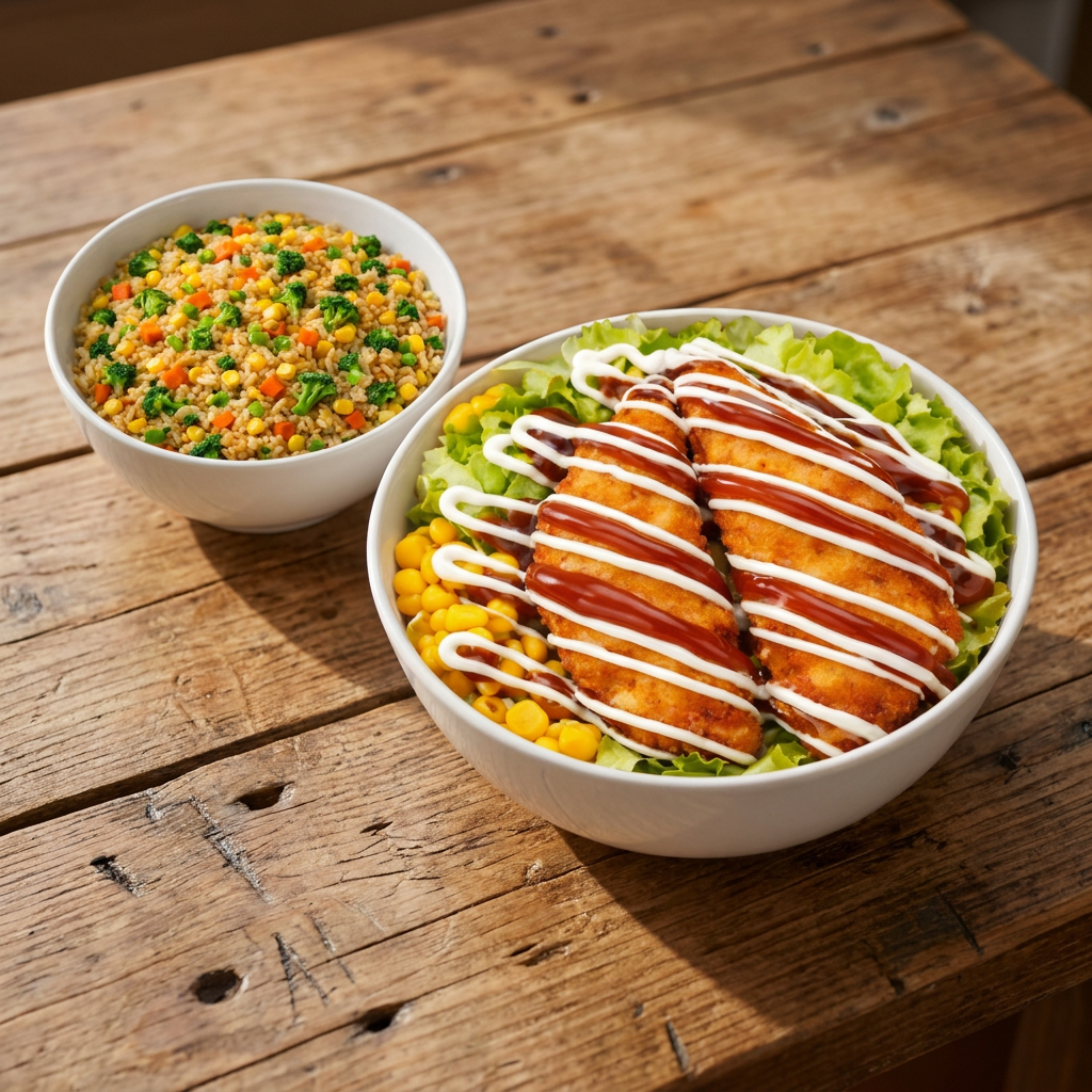 Arroz Frito + Cubap Tonkatsu