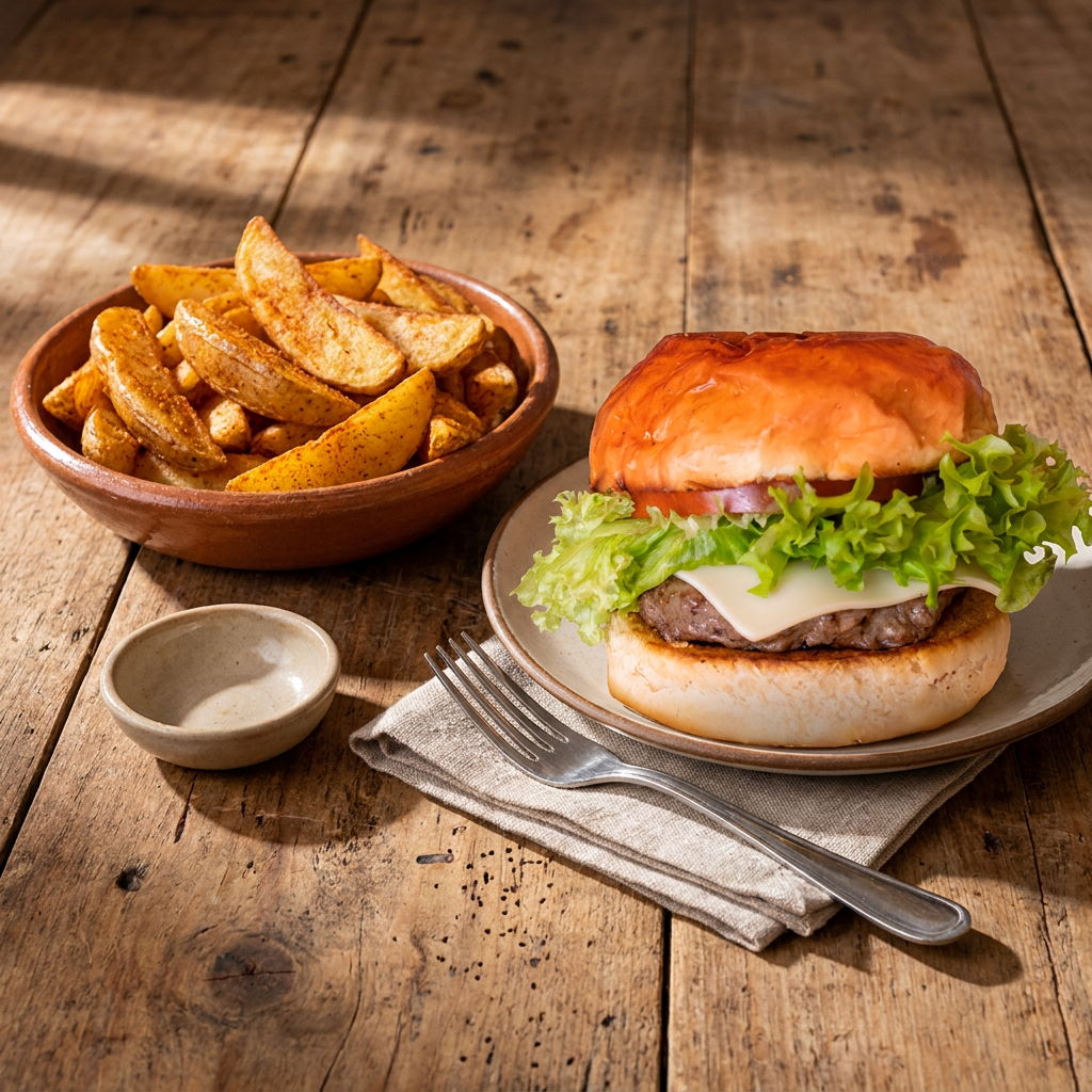 Combo Hamburguesa Sencilla + Papas