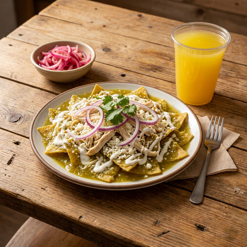 Combo Chilaquiles De Pollo + AGUA DEL DIA!