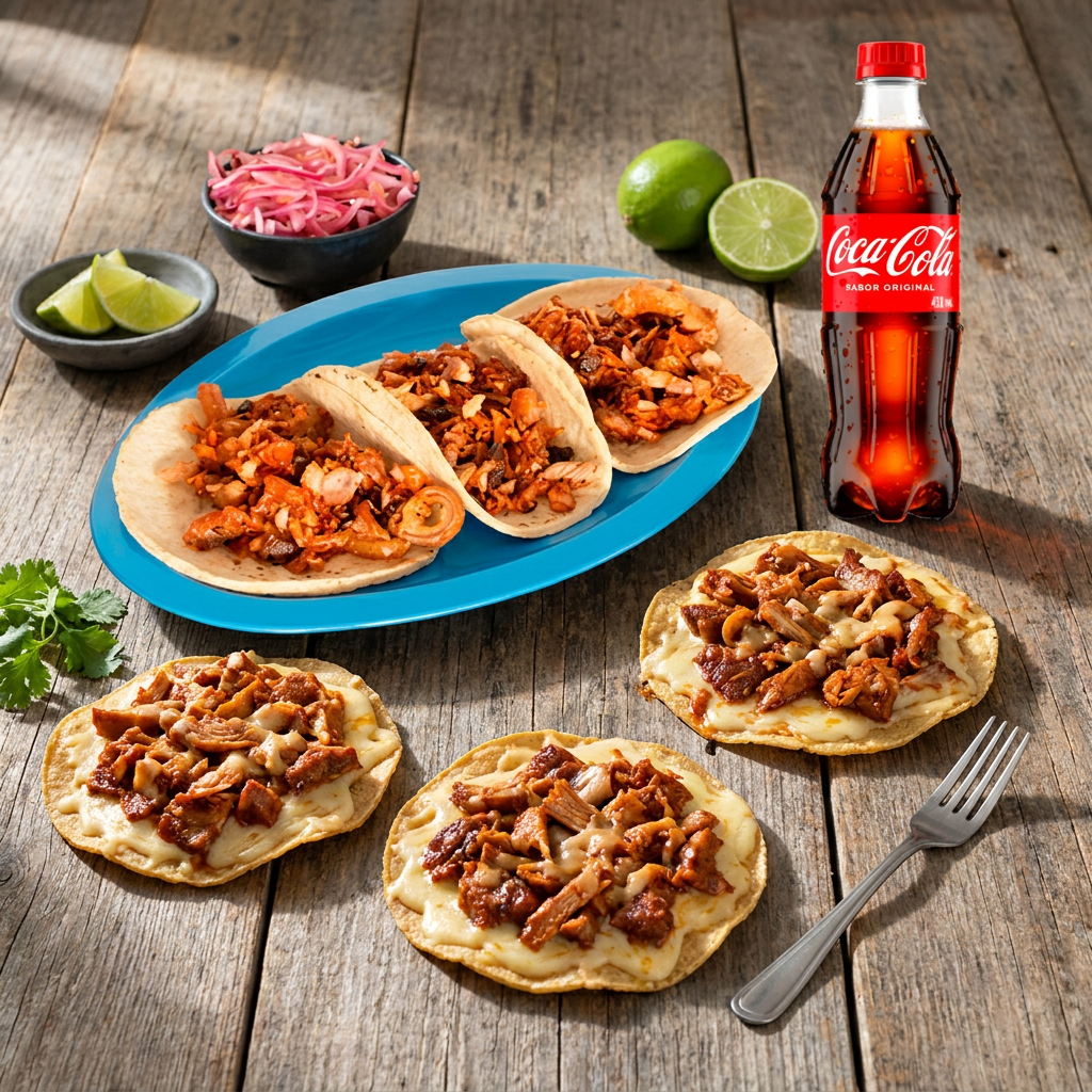 COMBO 3 Tacos de Surtido + 1 Coca cola 600 ml.