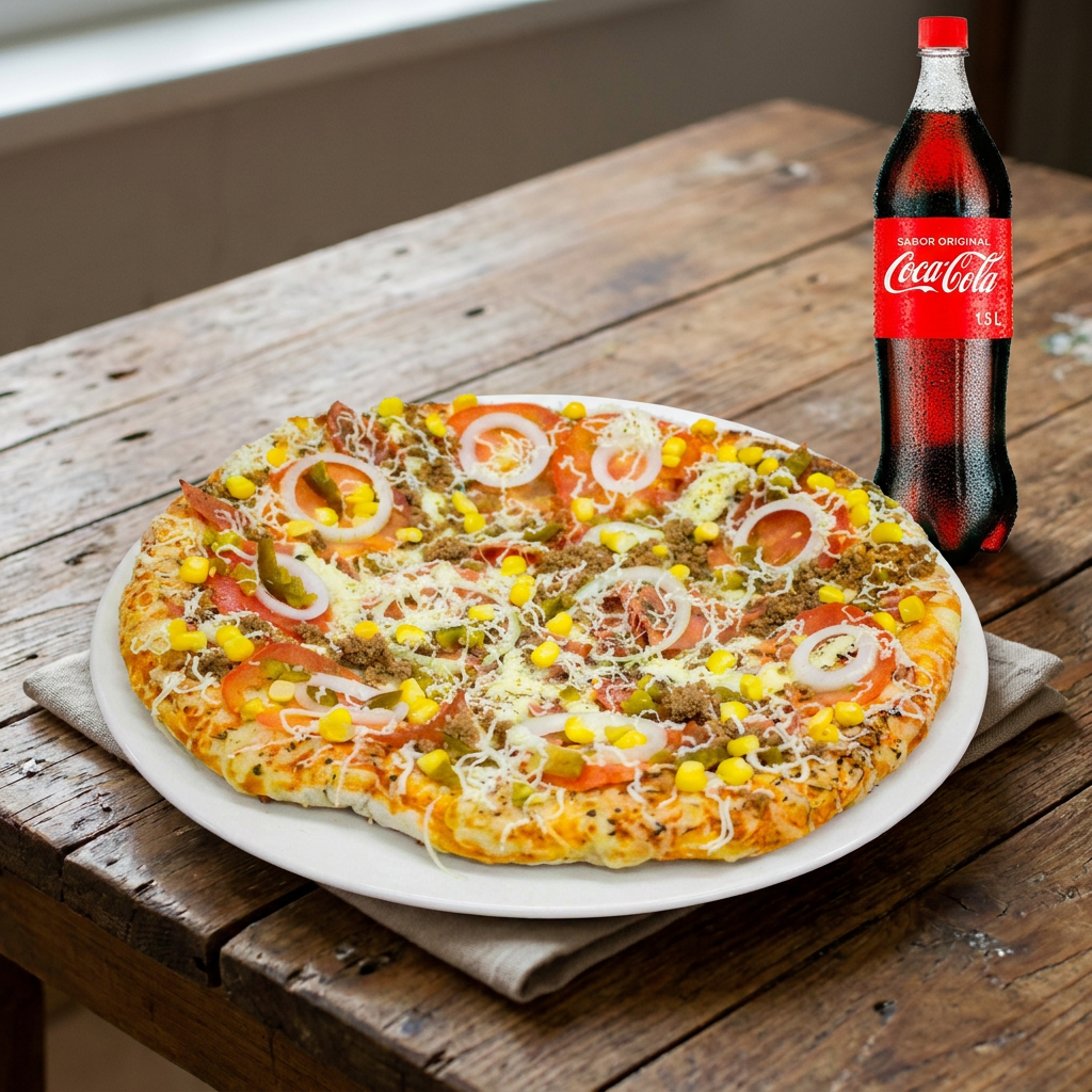 Combo Mundial Pizza Mediana 6 Porciones*1 + Gaseos