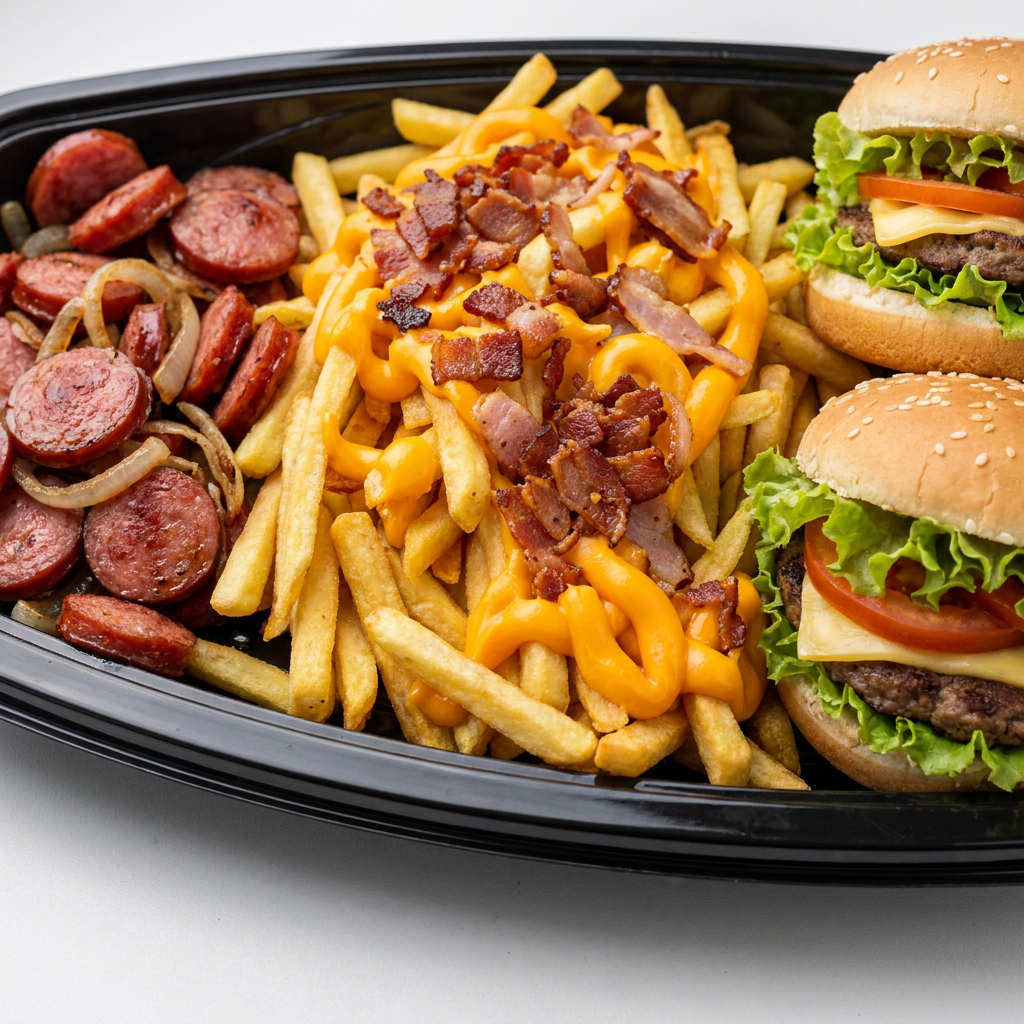 2 X-Salada Batata Frita cheddar bacon Calabresa Acebolada