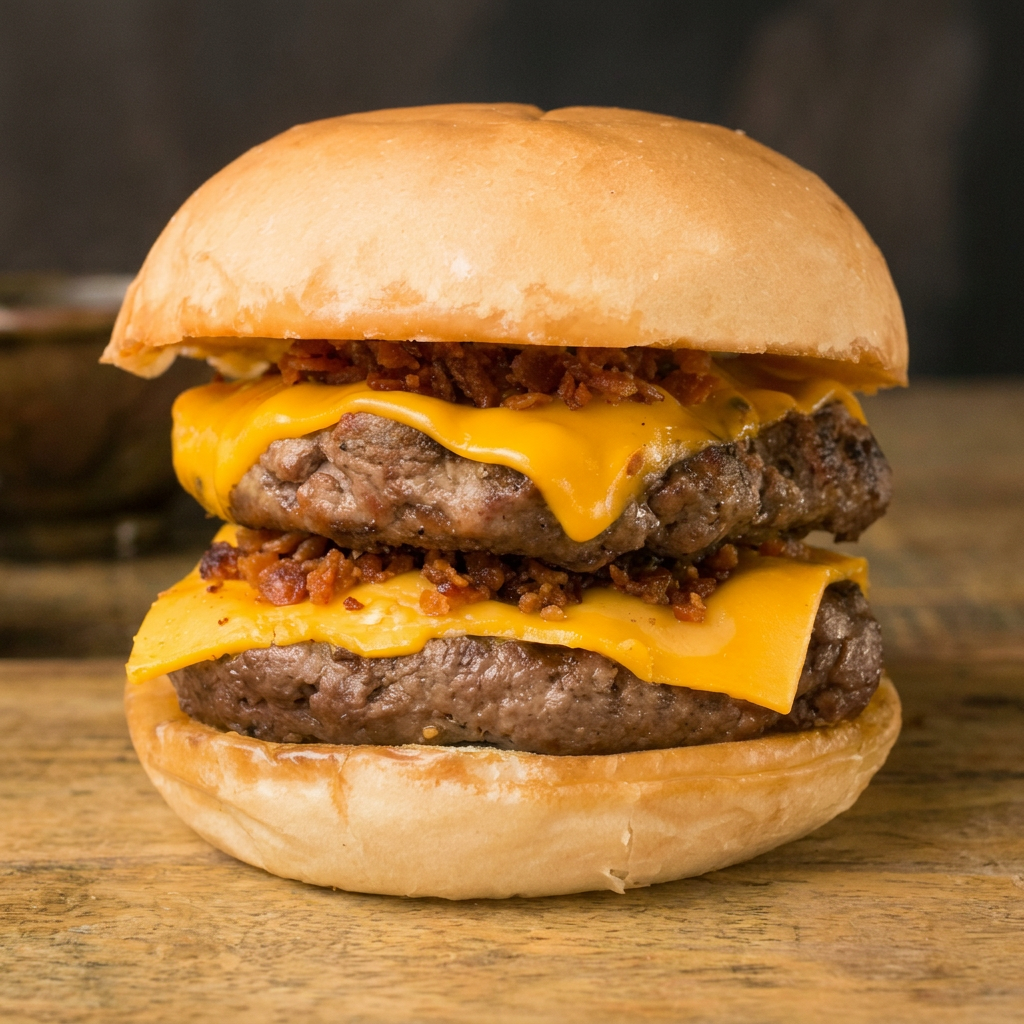 Pão De Brioche 2 Hamburguer 56g Queijo Mussarela Maionese Molho Especial