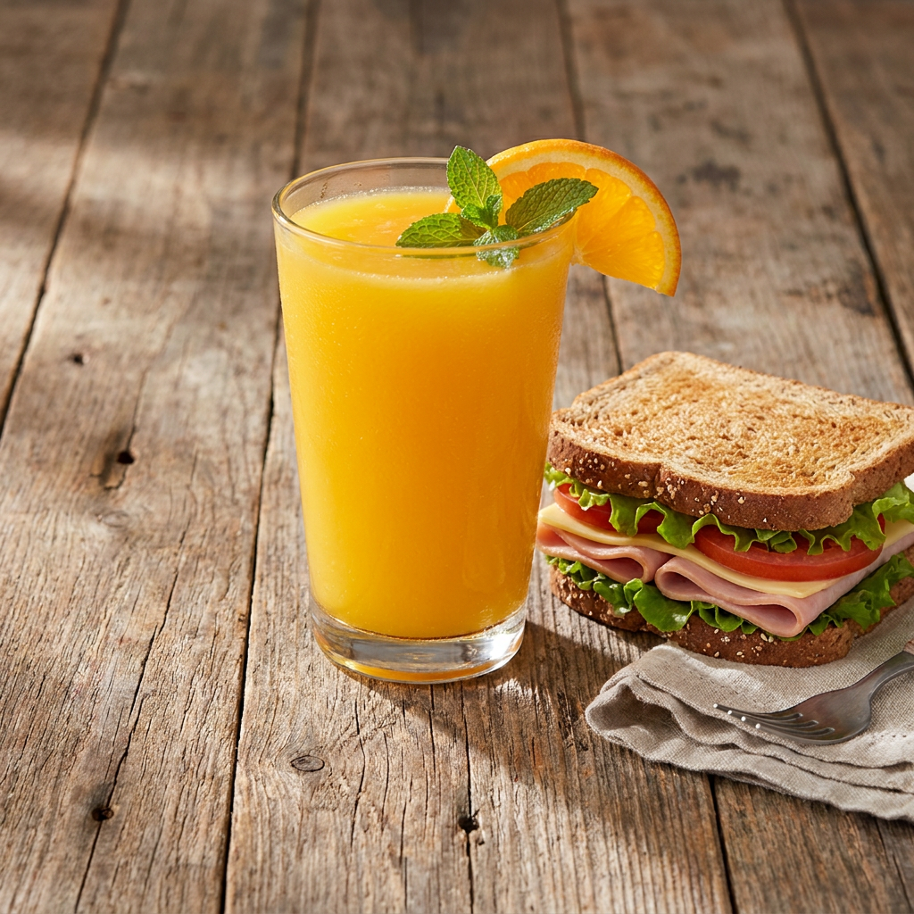 Sandwich panela y jugo naranja 16oz