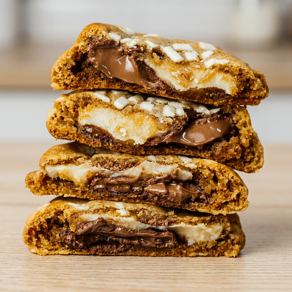 O encontro perfeito existe, e é quando o brigadeiro cremoso de Ninho se une com a Nutella pura maravilhosa. Não tem como dar ruim. Este cookie é a indulgência perfeita para qualquer momento do Dia.