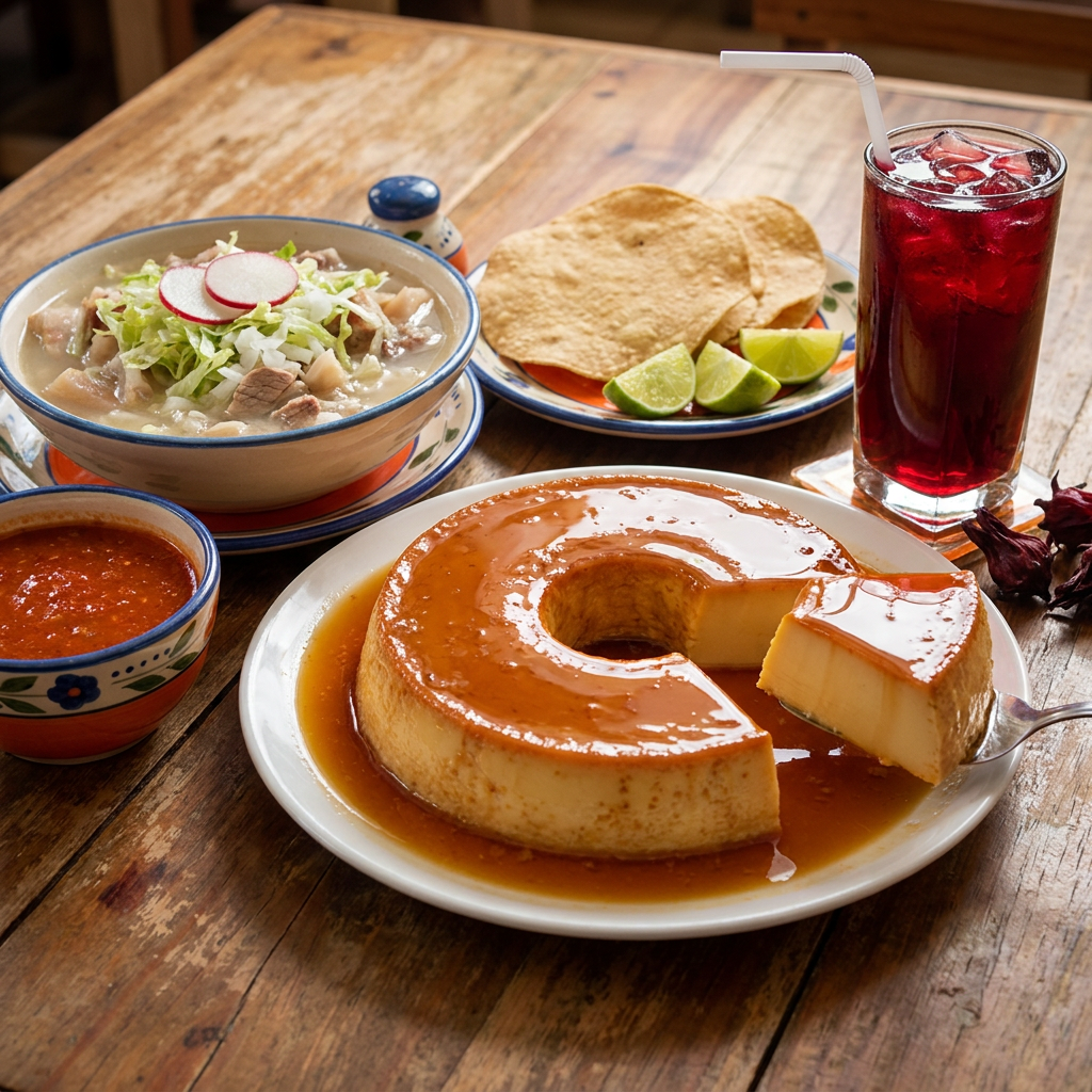 Combo Pozole + Agua + Postre