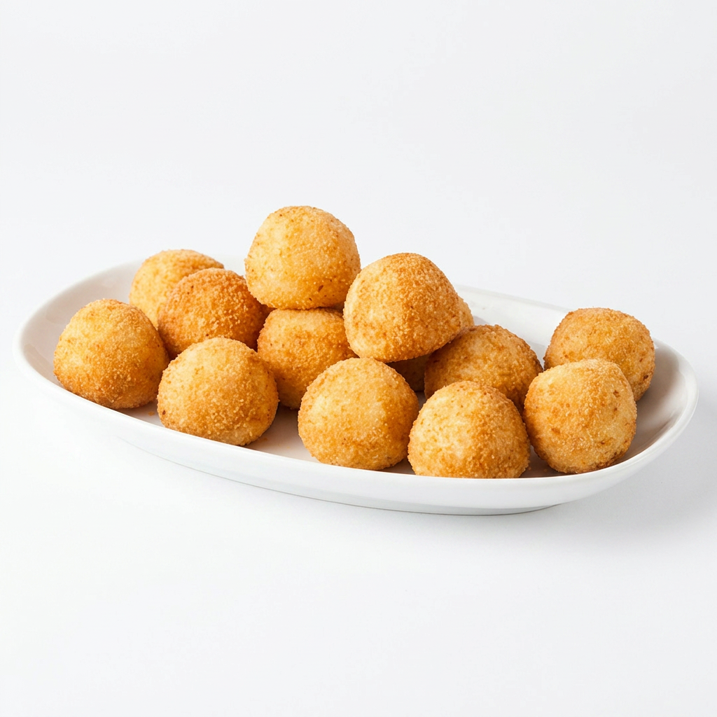 Delicie-se com nossos 10 mini bolinhos de queijo, uma opção perfeita da nossa categoria de salgados. Cada bolinho é cuidadosamente preparado, garantindo uma experiência gastronômica única. O queijo derrete na boca, proporcionando um sabor marcante e irresistível. Estes pequenos prazeres são perfeitos para compartilhar com amigos ou para satisfazer aquela vontade de algo saboroso e rápido. Não perca a chance de experimentar esta delícia!