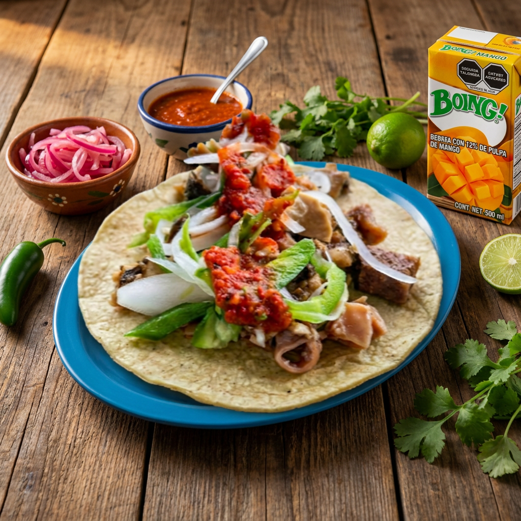 Combo Personal 1 (4Tacos+ 1Boing Mango)