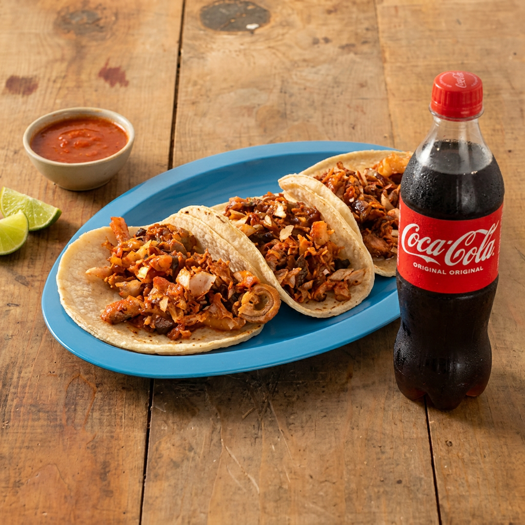 Combo Personal 3 (4Tacos+ 1Coca Cola)