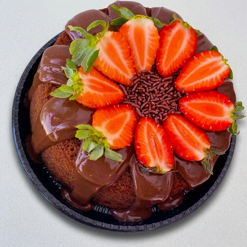 Nosso bolo vulcão de chocolate com brigadeiro é aquele clássico irresistível que conquista qualquer apaixonado por chocolate 🤎🍫 Feito com uma massa amanteigada super macia, úmida e extremamente saborosa, ele traz aquele sabor caseiro delicioso que derrete na boca. E para deixar tudo ainda mais perfeito, o bolo é coberto com o nosso brigadeiro gourmet cremoso, preparado com chocolate nobre, garantindo muito sabor e qualidade em cada pedaço. Um bolo intenso, chocolatudo e simplesmente maravilhoso — perfeito para quem ama um bom chocolate e não abre mão de uma sobremesa incrível! ✨ Serve em média até 10 fatias. 🍰. ⚠️ Observação: A entrega é realizada pelos motoboys da plataforma. Nós tomamos todos os cuidados no preparo, embalagem e também orientamos o motoboy a redobrar o cuidado.