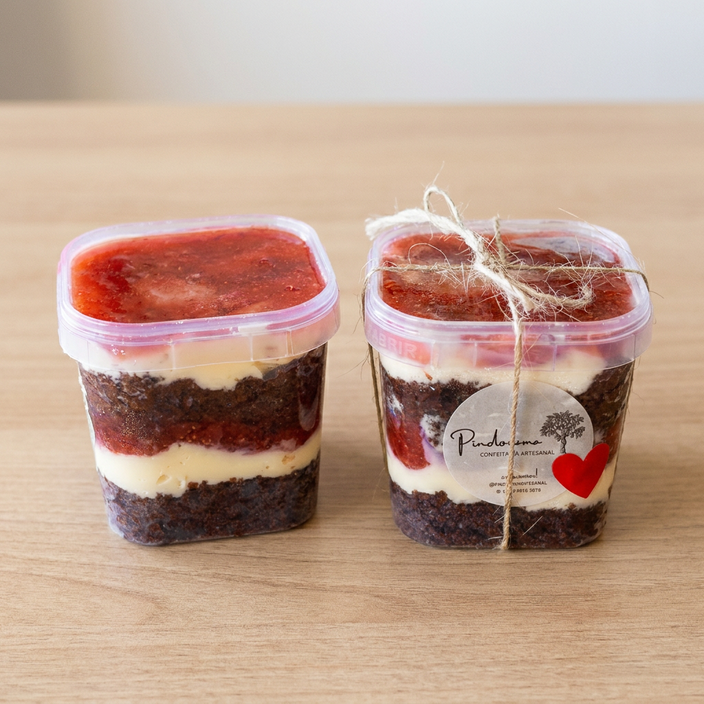 Massa de chocolate bem molhadinha, recheio cremoso de Ninho e finalizado com geleia artesanal de morango. Um equilíbrio perfeito entre chocolate, cremosidade e frescor! Peso aproximado: 230g.