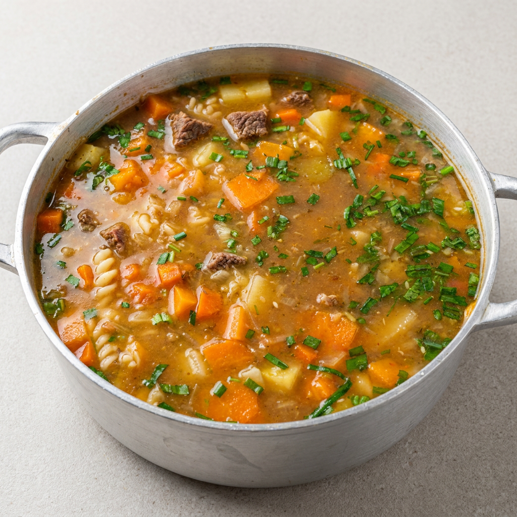 Sopa de carne com legumes