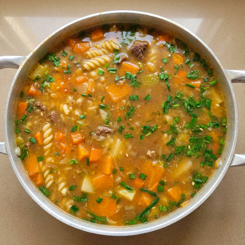 Sopa de carne com legumes