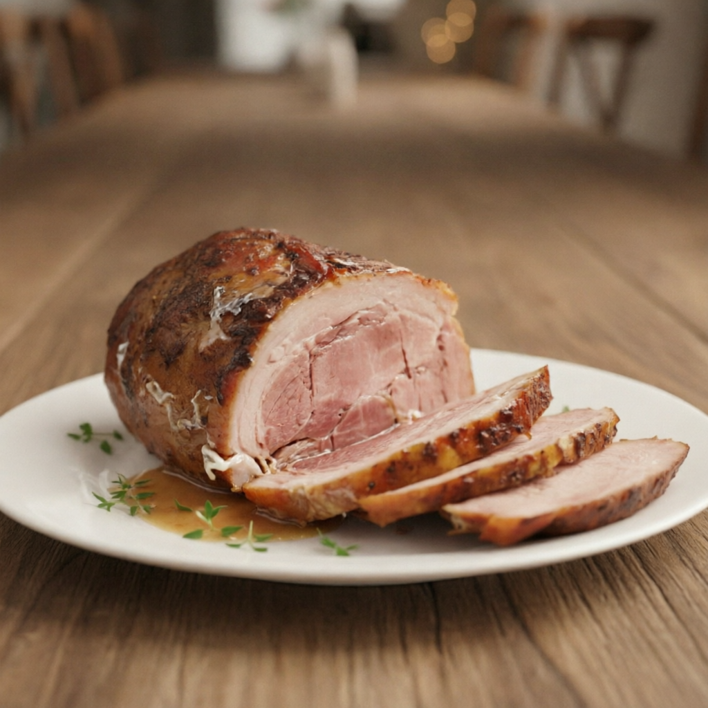 Pernil suíno defumado.