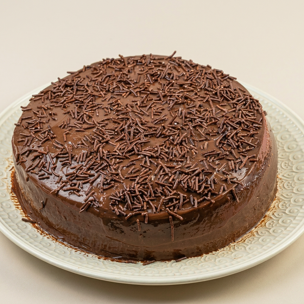 Feito Para você que ama brigadeiro e um bolo gelado Um recheio de brigadeiro feito com leite condensado e cacau 100%, massa bem leve e molhada com nossa calda especial. Para finalizar cobrimos o bolo com nosso ganache e finalizamos com brigadeiros por cima. Serve 10 a 12 pessoas Peso 1,300 Kg