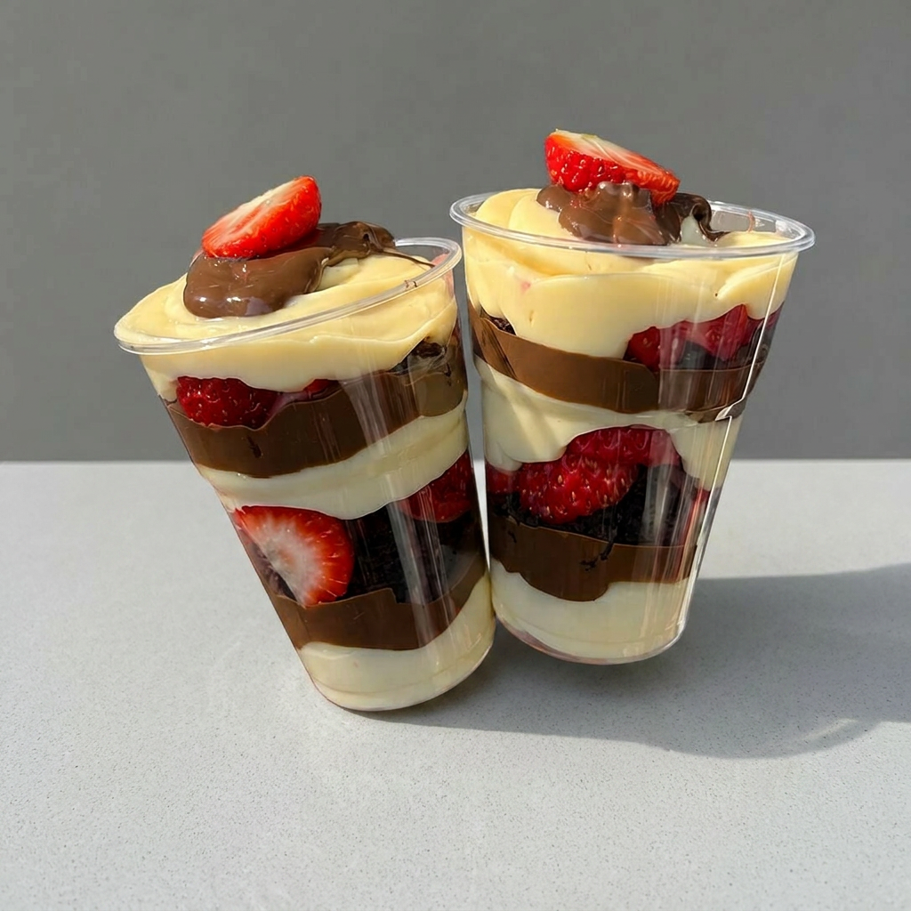 Ninho, Nutella, brownie e morango