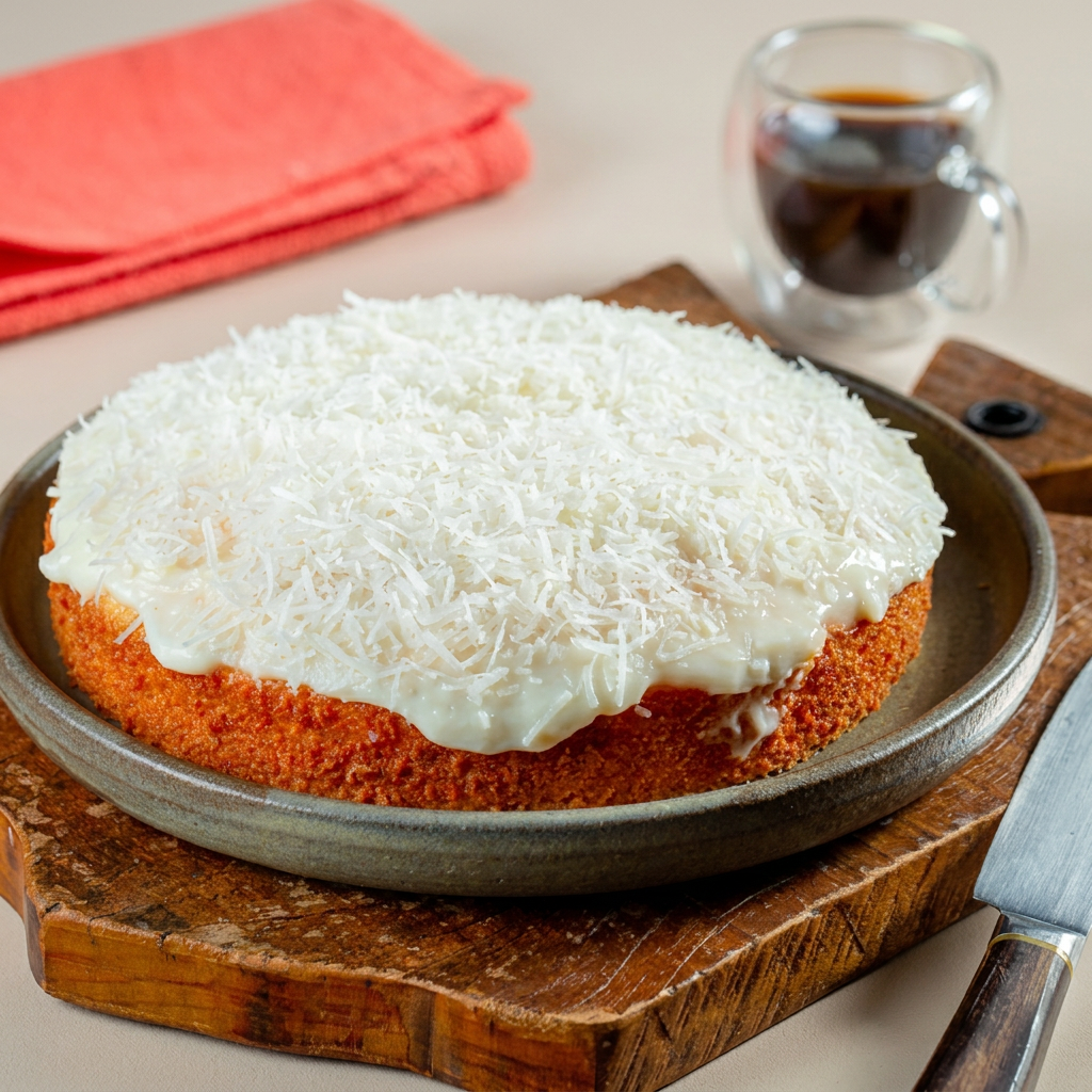 Para você que ama aquele bolo de coco molhadinho. Massa extremamente fofa e úmida, regado com calda de leite de coco e leite condensado e coberto com coco, um bolo saboroso para o seu Dia. Obs: Indicado ficar na geladeira 580 grs