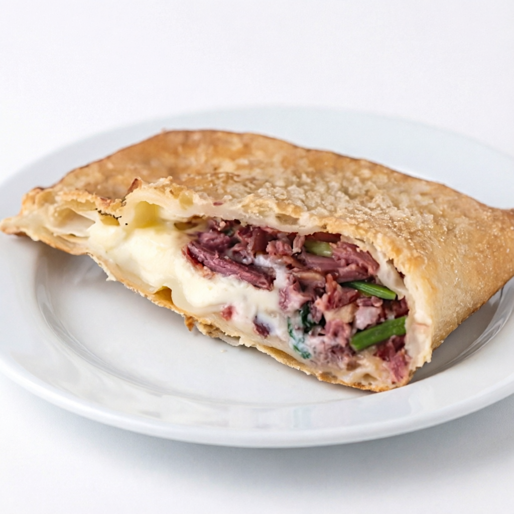 Massa caseira, carne seca e queijo mussarela