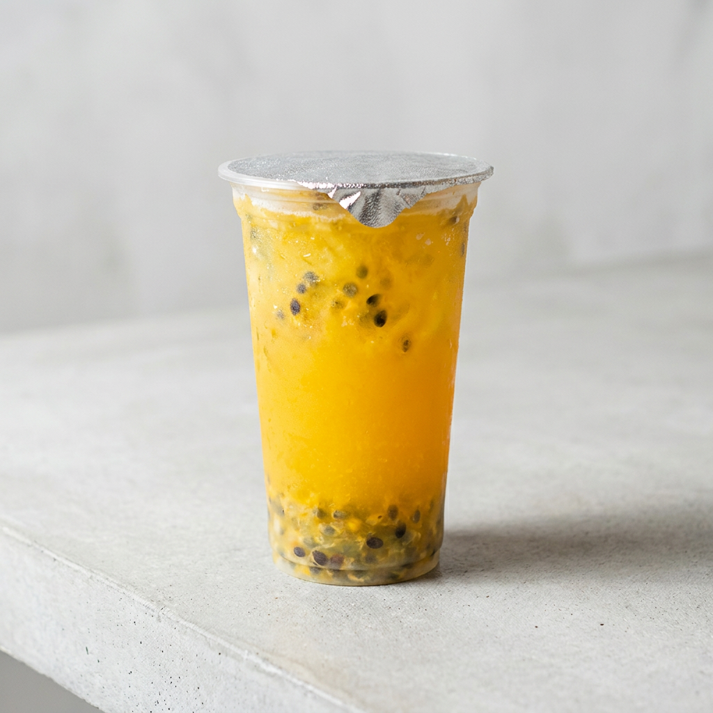 Manga e Maracujá, Gelo (Vodka, Saque ou Cachaça.)