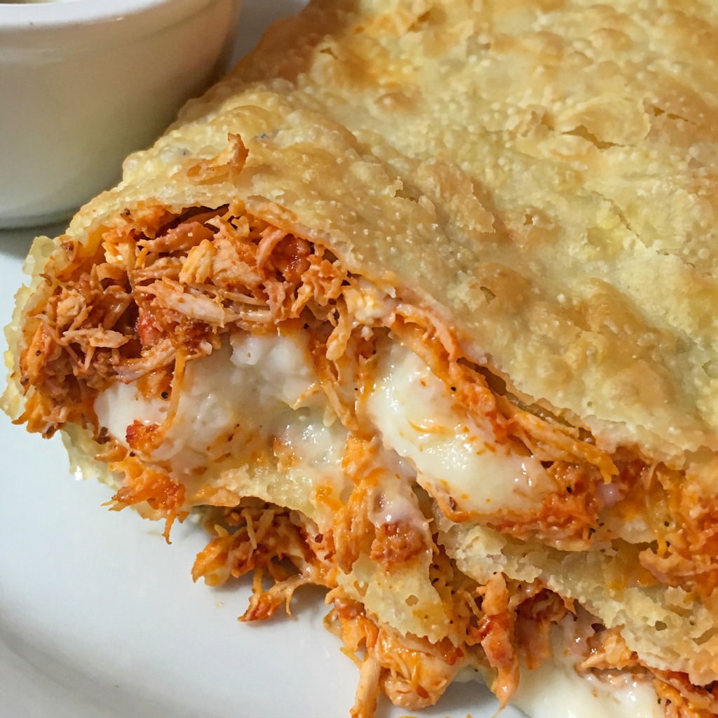 massa crocante e frita por imersão, com recheio suculento de frango desfiado com catupiry