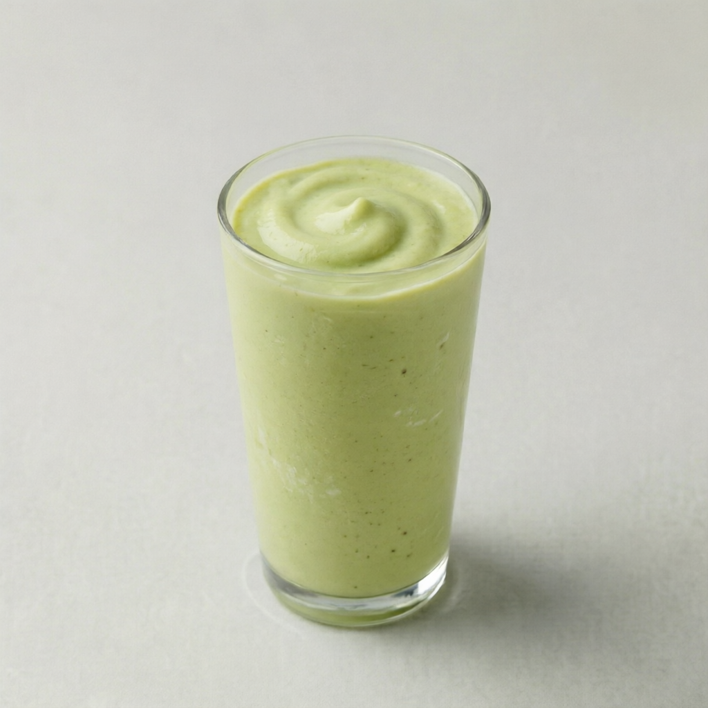 Leite batido com abacate.