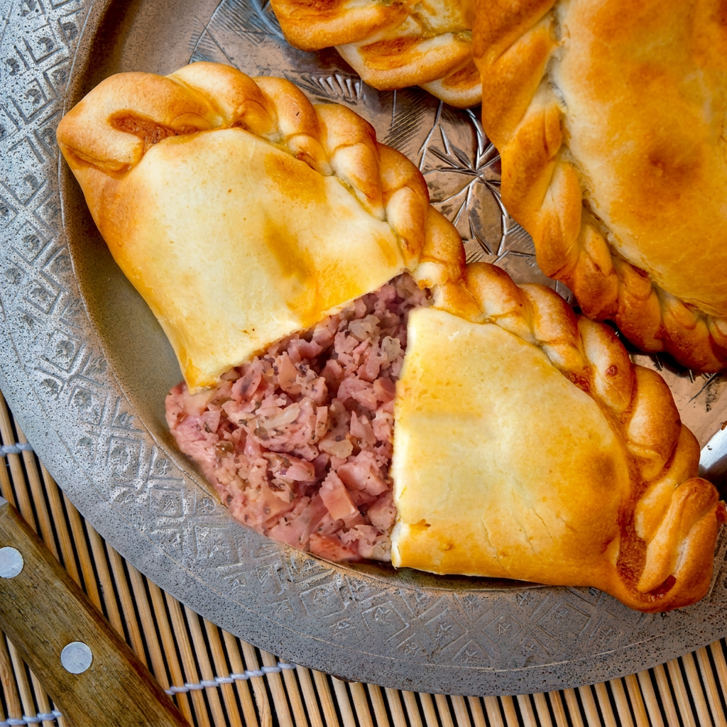 Empanada de calabresa temperada com típicos temperos argentinos.