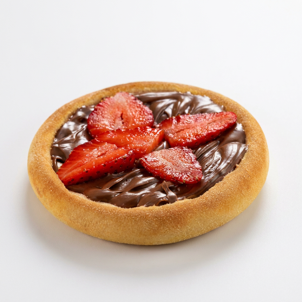 Esfiha aberta de Morango com chocolate