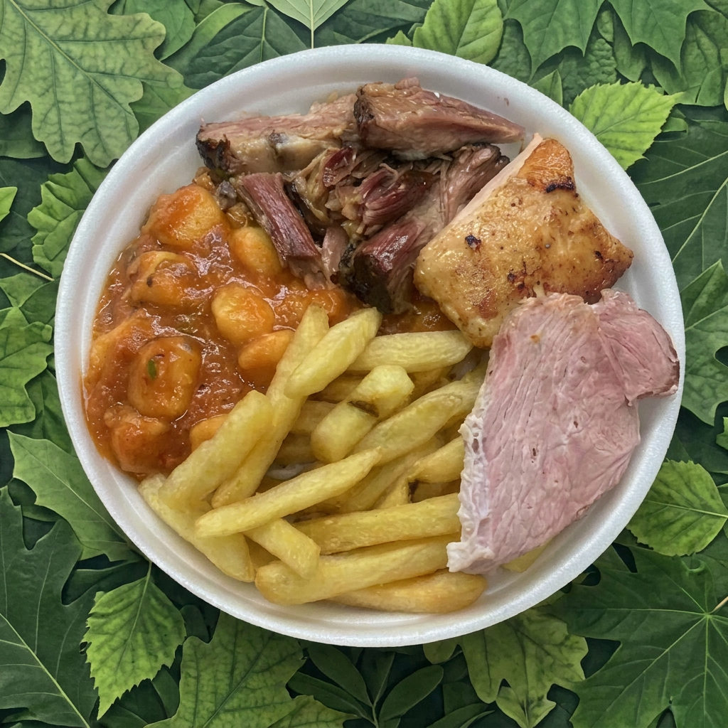CHURRASCO MISTO: COSTELA NO BAFO, PANCETA SUÍNA E COXINHA DE FRANGO
ACOMPANHAMENTOS: ARROZ, FEIJÃO, NHOQUE AO SUGO, BATATA FRITA
SALADA SEPARADA ♥