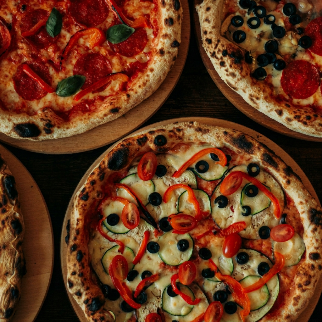 Tradição italiana, sabor brasileiro. Massa perfeita, recheios generosos e o sabor que transforma qualquer momento em celebração. Escolha sua favorita e deixe a festa começar!" 🍕✨