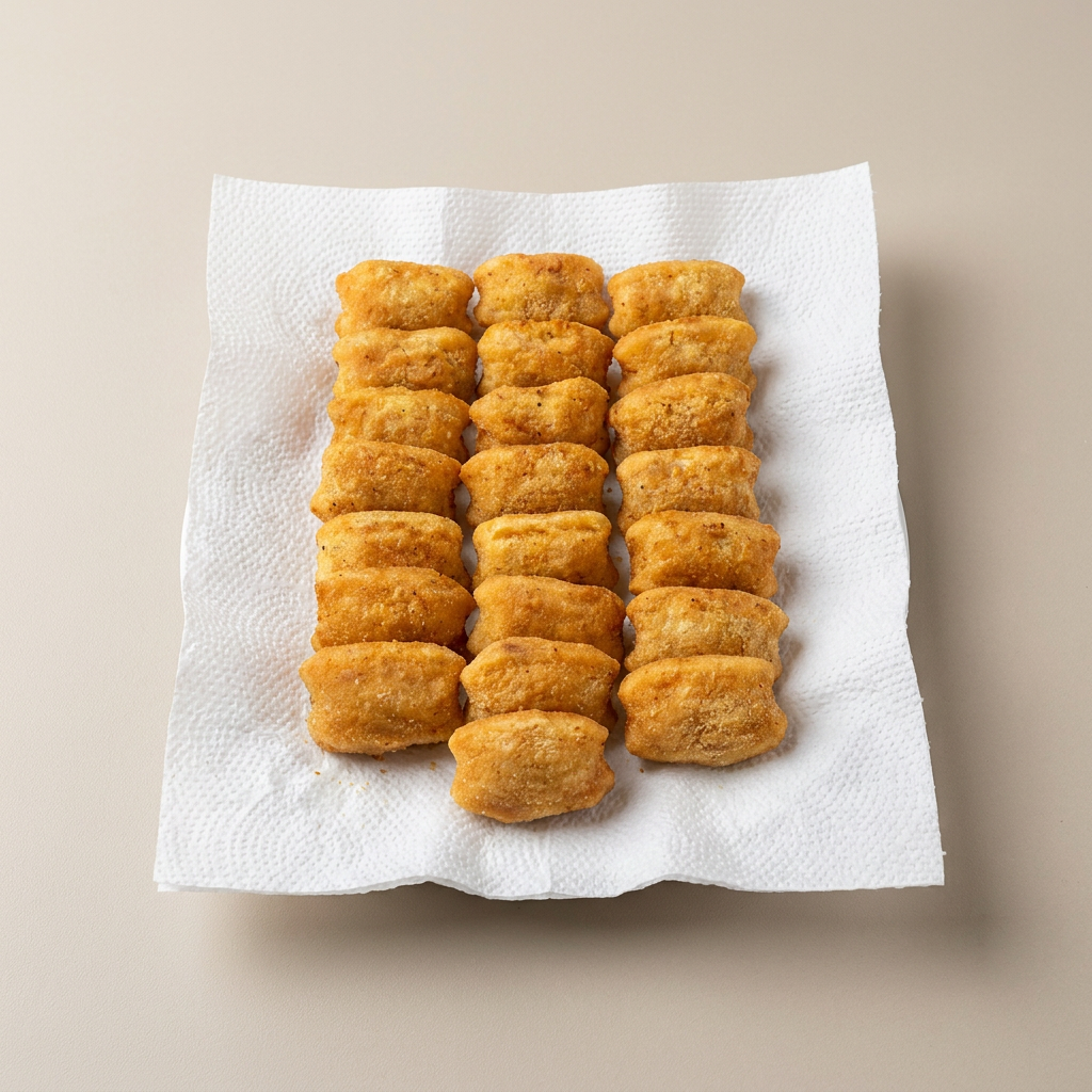 25 unidades de mini travesseirinhos de queijo e presunto fritos na hora!