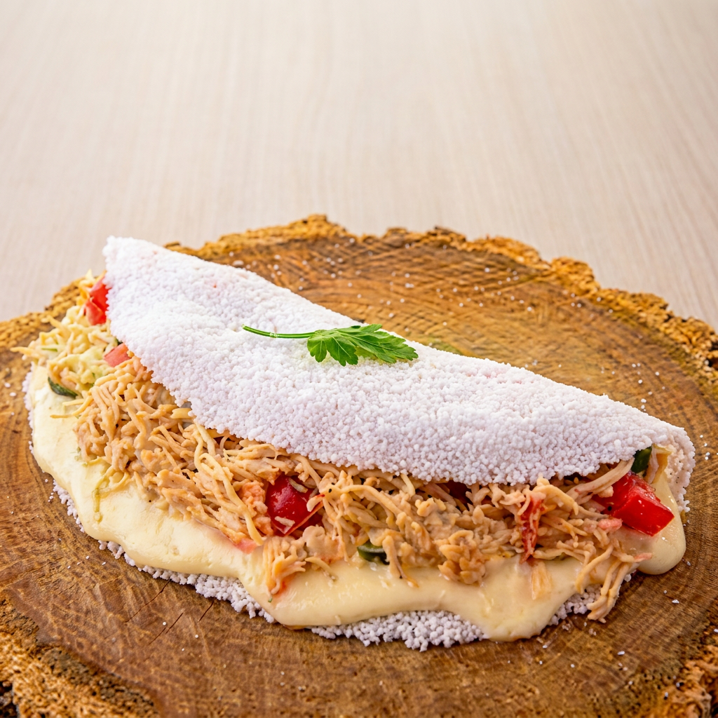 Tapioca Frango com Mussarela