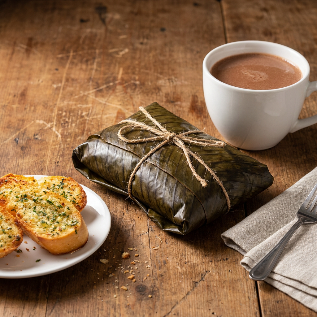 Combo Tamal con Pan + Bebida Caliente