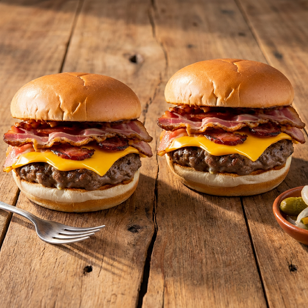 Hamburguesas Para 2 Personas Sirlon Con Tocino