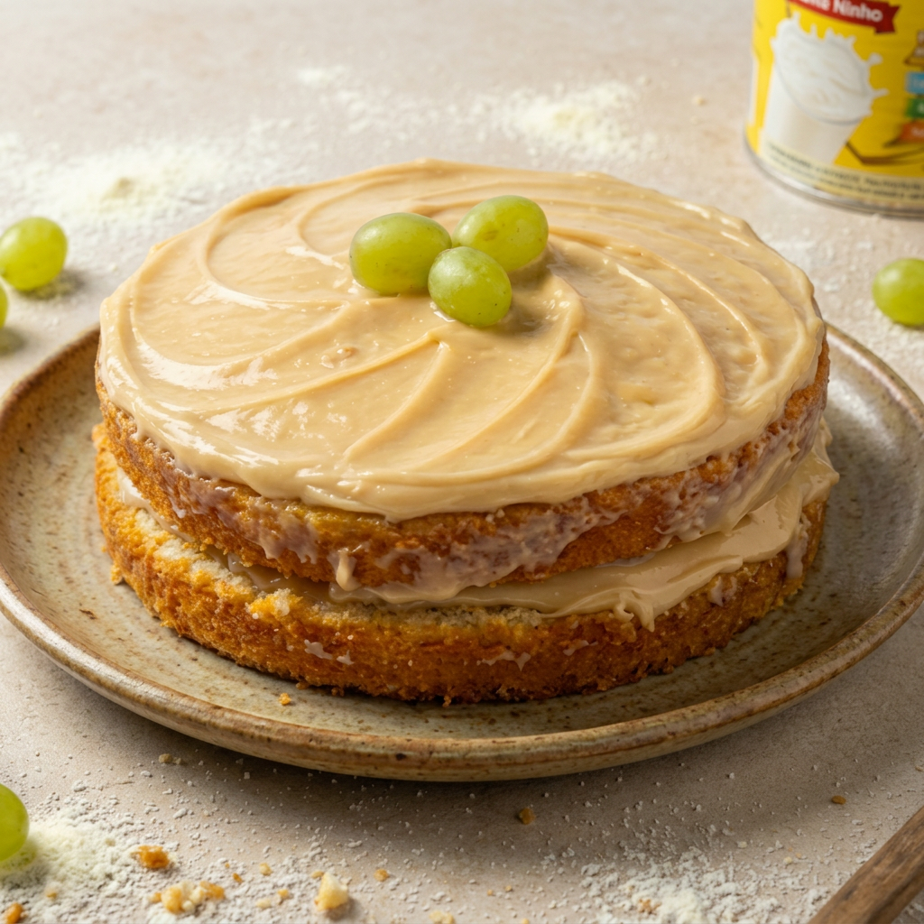 🍰 Cremoso, marcante e simplesmente irresistível! Bolo de Leite Ninho com Leite Ninho verdadeiro no recheio e na cobertura, garantindo muito sabor e cremosidade. A combinação com uva verde sem semente traz leveza e um toque refrescante na medida certa. 📦 Aproximadamente 600g de pura delícia!