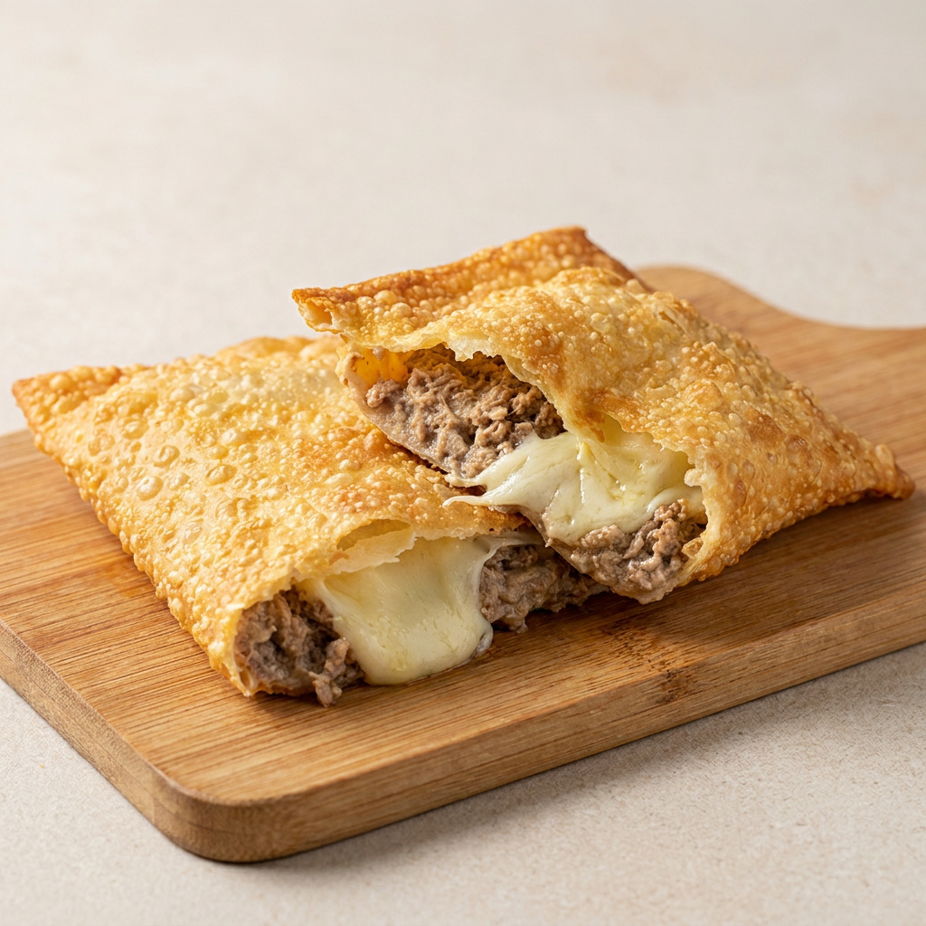 Pastel de Atum com Queijo: atum fresco e queijo mussarela derretido.