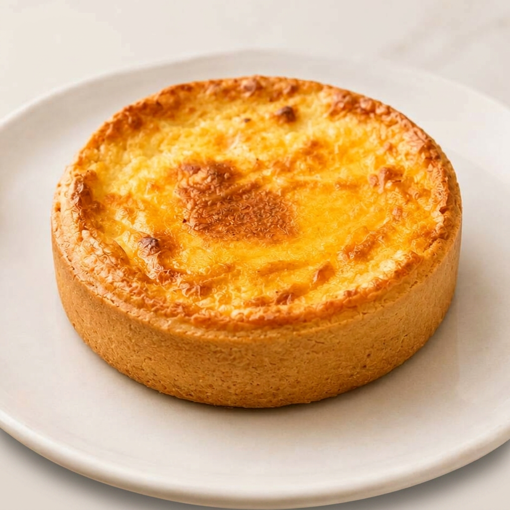 Quiche recheada com requeijão cremoso, provolone, mussarela e parmesão quentinha ! +-100/120gr