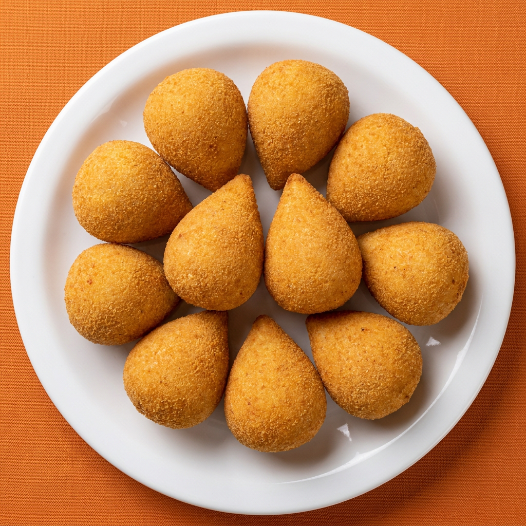 Delicie-se com as nossas coxinhas de frango artesanais maiores que o tradicional. Cuidadosamente preparadas com ingredientes frescos, estas 10 unidades vêm crocantes por fora, enquanto mantêm uma suculência interna incomparável. O sabor de cada mordida é uma explosão de sabor que agrada ao paladar. Nossos salgados artesanais são a escolha perfeita para quem busca qualidade e um sabor único. Experimente e comprove!