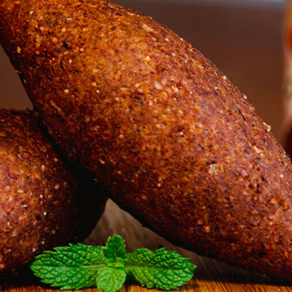 Preparado com massa de batata e recheado com abobrinha e beringela.