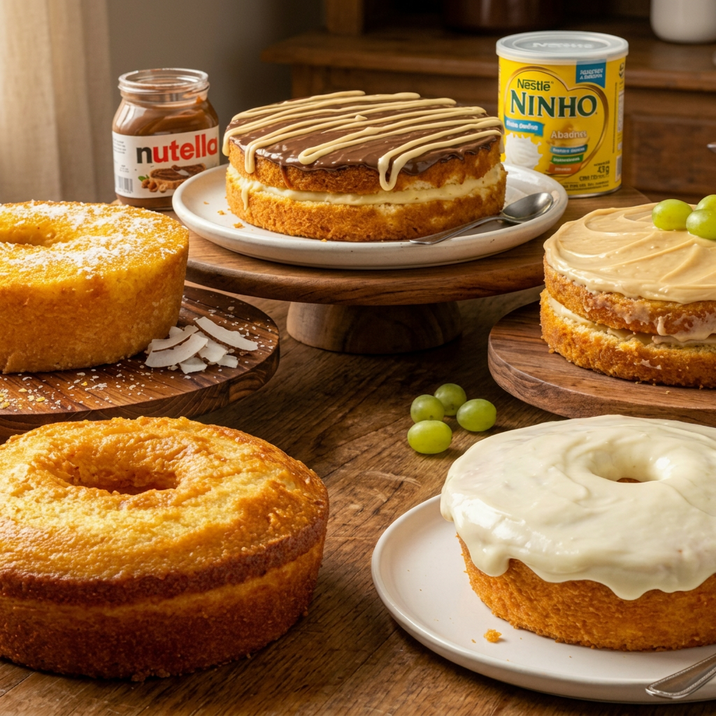 Aqui você escolhe 2 bolos deliciosos, Um bolo tradicional com baita desconto Um bolo gelado e recheado